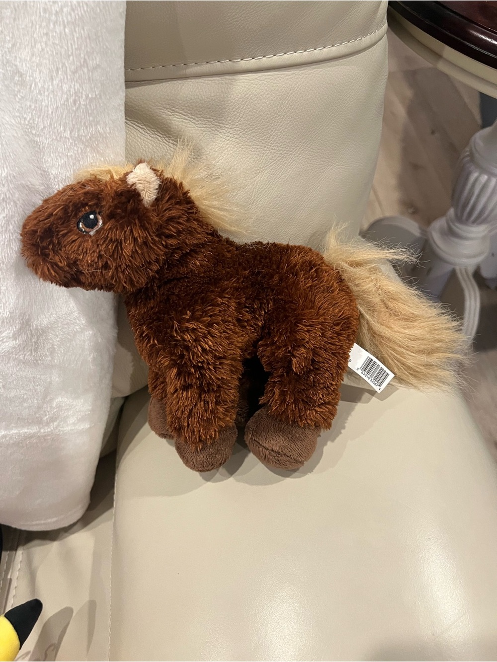 Ty Brown Pony Plush with Cream Mane and Tail Plus Pink Pony and Unicorn